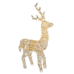 LED Lighted Upright Standing Reindeer Outdoor Christmas Decoration - 48" - Warm White