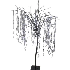 LED Lighted Willow Tree Outdoor Christmas Decoration - 6' - Pure White Lights
