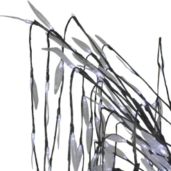 LED Lighted Willow Tree Outdoor Christmas Decoration - 6' - Pure White Lights