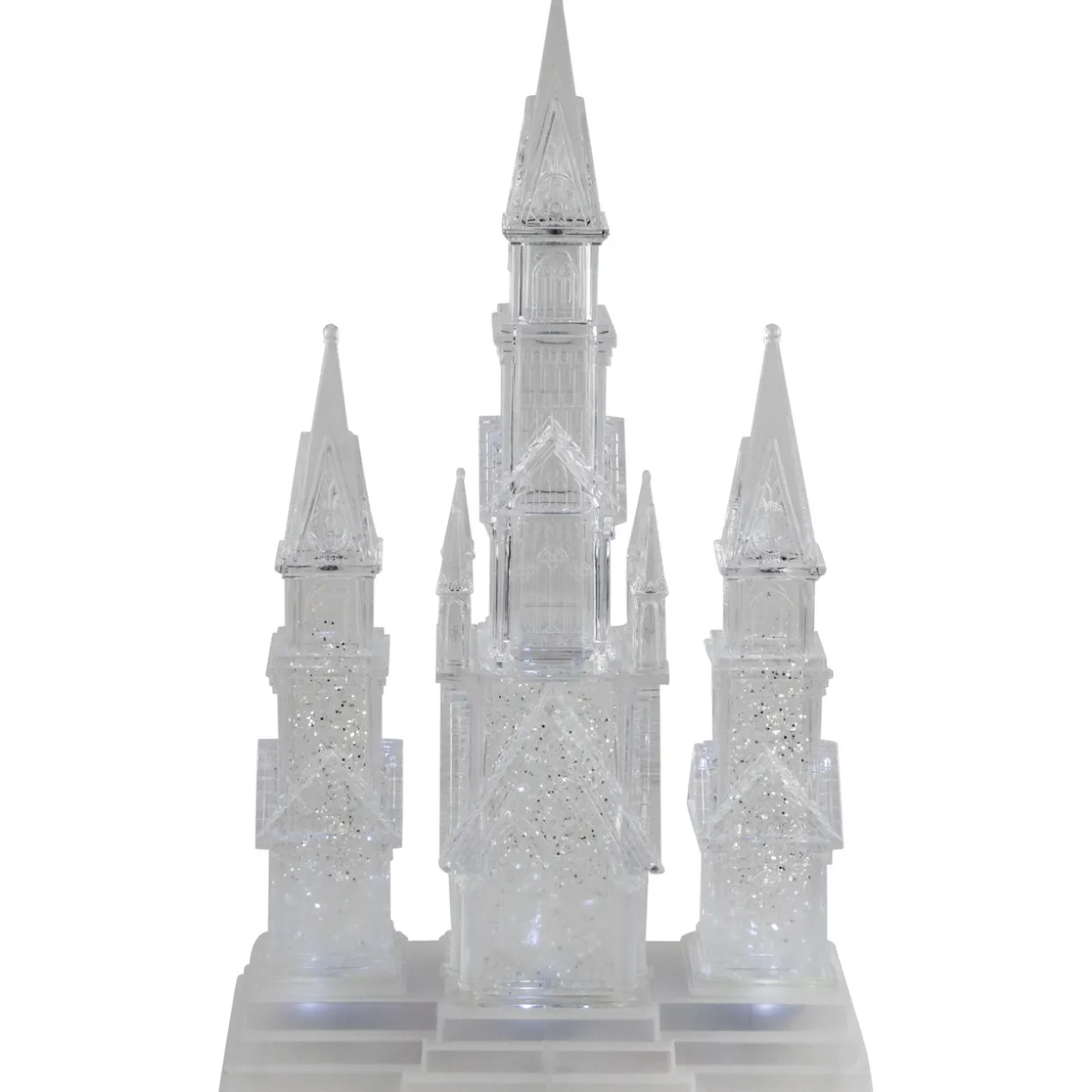 LED Lighted Winter Church Acrylic Christmas Decoration - 17.5"