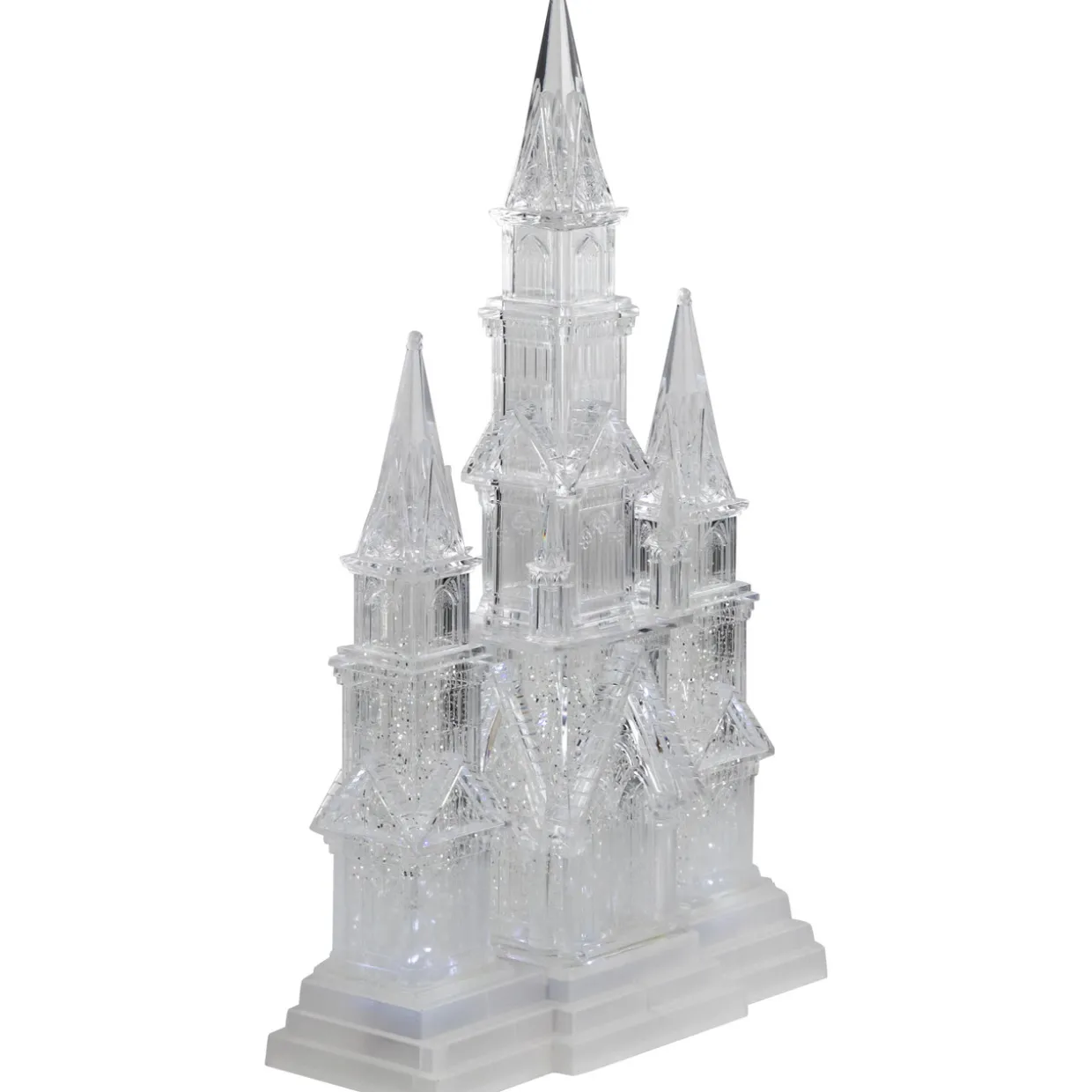 LED Lighted Winter Church Acrylic Christmas Decoration - 17.5"