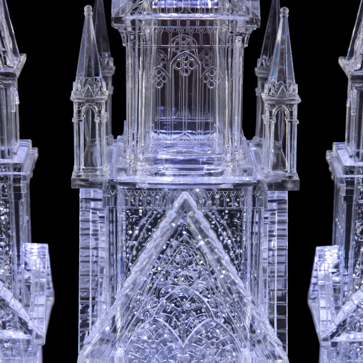 LED Lighted Winter Church Acrylic Christmas Decoration - 17.5"