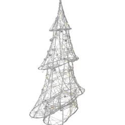 LED Lighted Wire and Bead Christmas Tree - 15.25