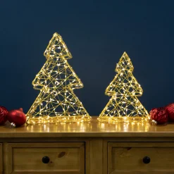 LED Lighted Wire Christmas Tree Decorations - 14