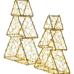 LED Lighted Wire Christmas Tree Decorations - 14
