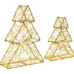 LED Lighted Wire Christmas Tree Decorations - 14