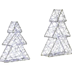 LED Lighted Wire Christmas Tree Decorations - 14