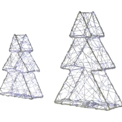 LED Lighted Wire Christmas Tree Decorations - 14