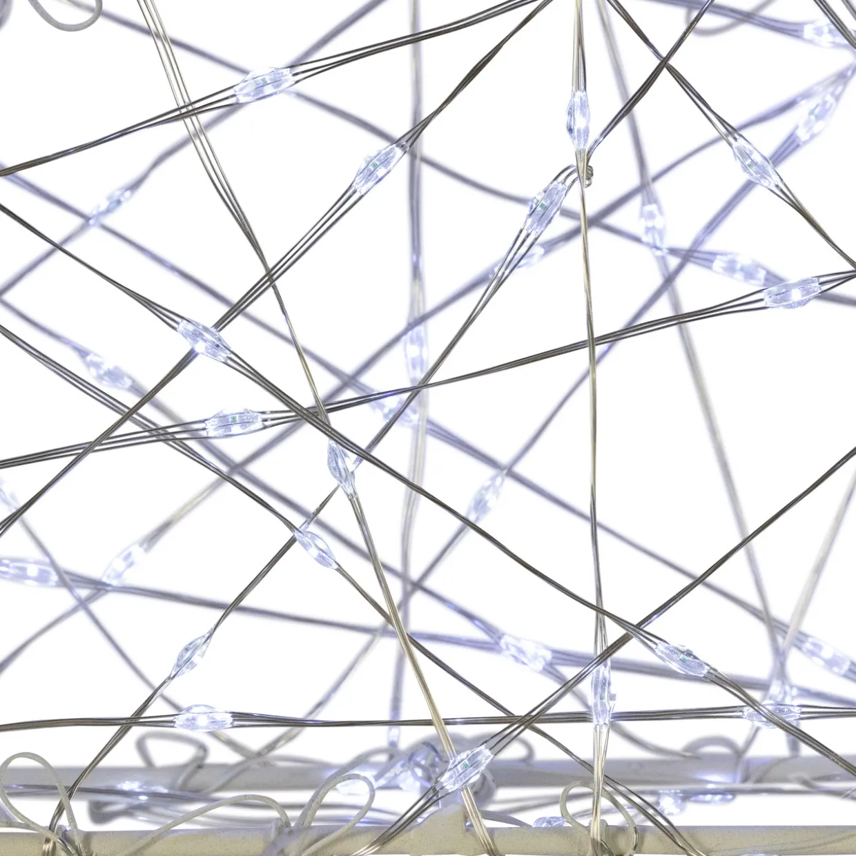 LED Lighted Wire Christmas Tree Decorations - 14" - White - Set of 2