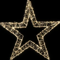 LED Lighted Wire Star Outdoor Christmas Decoration - 22" - Warm White Lights
