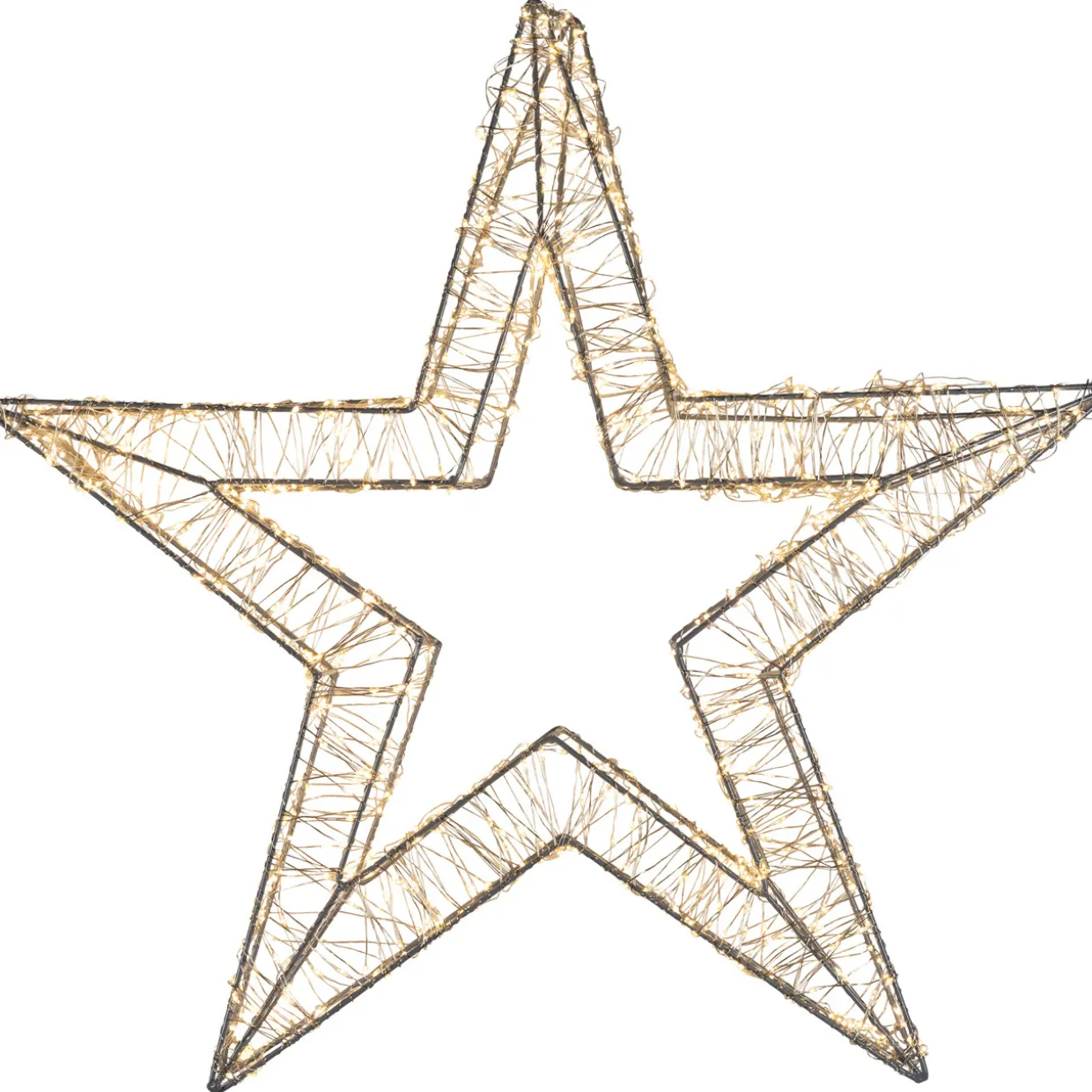 LED Lighted Wire Star Outdoor Christmas Decoration - 22" - Warm White Lights