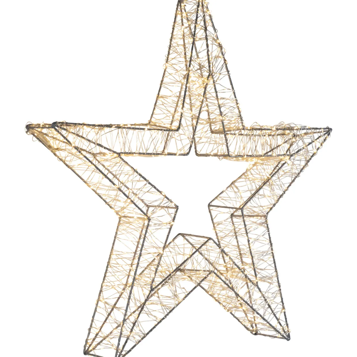 LED Lighted Wire Star Outdoor Christmas Decoration - 22" - Warm White Lights