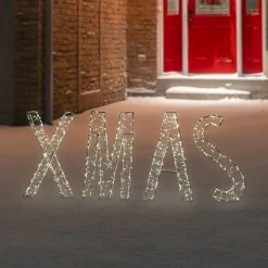 LED Lighted Wire XMAS Outdoor Christmas Sign Decoration - 15.5