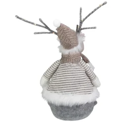 LED Lighted Wrapped Antlers Knitted Reindeer Christmas Figure - 18