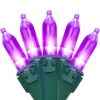LED Mini Christmas Lights - Purple -33' Green Wire - 100ct