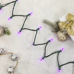 LED Mini Christmas Lights - Purple -33' Green Wire - 100ct