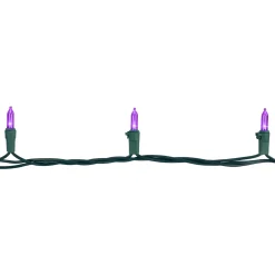 LED Mini Christmas Lights - Purple -33' Green Wire - 100ct