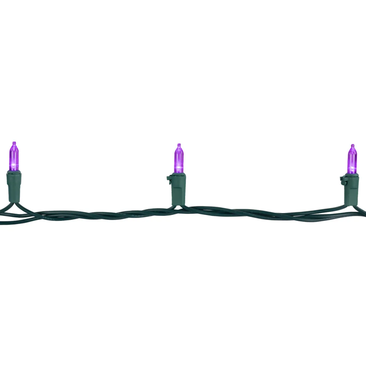 LED Mini Christmas Lights - Purple -33' Green Wire - 100ct