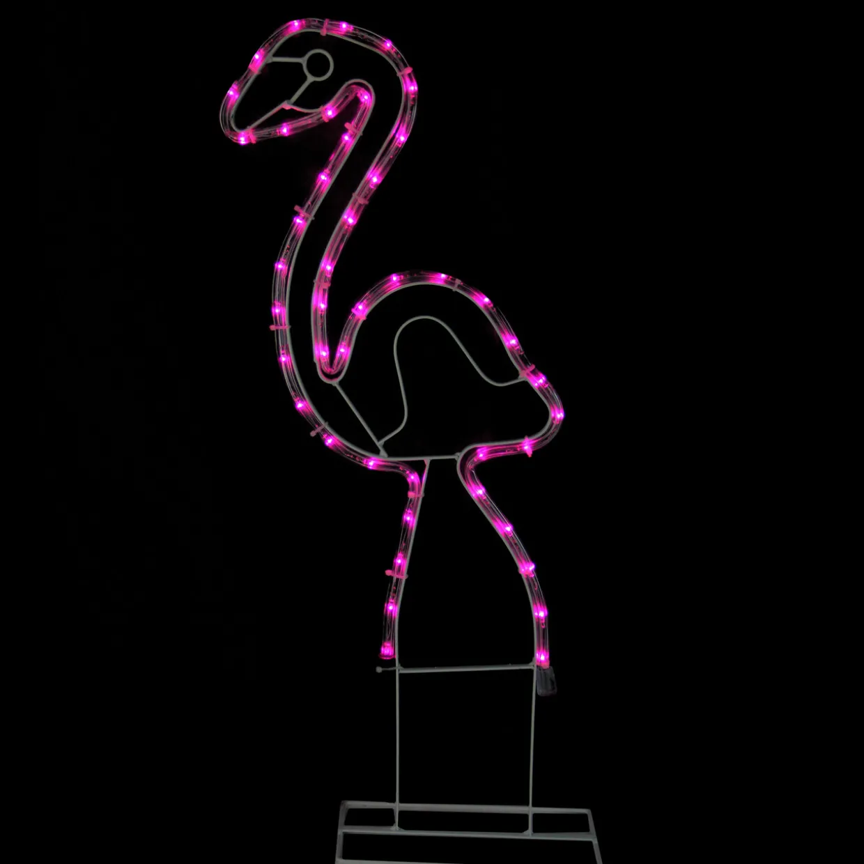 LED Rope Lighted Flamingo Silhouette Outdoor Summer Decoration - 24" - Pink Lights
