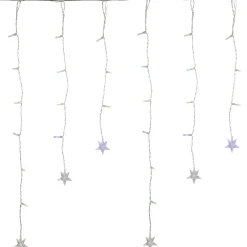 LED Stars Icicle Christmas Lights - Multi-Color - 29.5' Clear Wire - 400ct