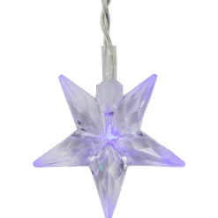LED Stars Icicle Christmas Lights - Multi-Color - 29.5' Clear Wire - 400ct