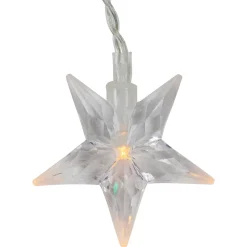 LED Stars Icicle Christmas Lights - Multi-Color - 29.5' Clear Wire - 400ct