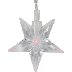 LED Stars Icicle Christmas Lights - Multi-Color - 29.5' Clear Wire - 400ct
