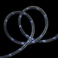 LED White Twinkle Christmas Rope Lights - 18 ft Clear wire