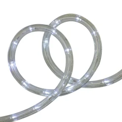 LED White Twinkle Christmas Rope Lights - 18 ft Clear wire