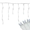 LED Wide Angle Icicle Christmas Lights - Cool White - 24.5' White Wire - 300ct