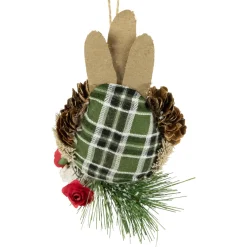 Left Facing Bird with Pinecone Christmas Ornament - 6.75