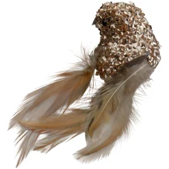 Left-Facing Sequin Bird Clip-on Christmas Ornament - 5.5