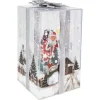 Lighted and Musical Santa Snowing Gift Box with Ribbon Christmas Decoration - 12"