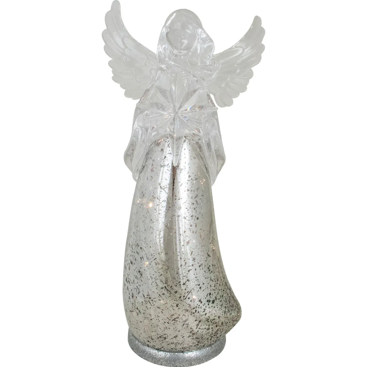 Lighted Angel Holding a Star Christmas Figurine - 13”