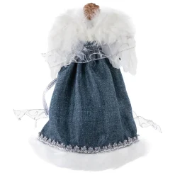 Lighted Angel with Faux Fur Wings Christmas Tree Topper - 14