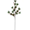 Lighted Berry and Pinecone Christmas Pine Spray - 29" - Warm White