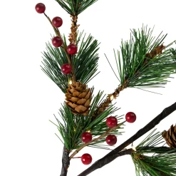 Lighted Berry and Pinecone Christmas Pine Spray - 29