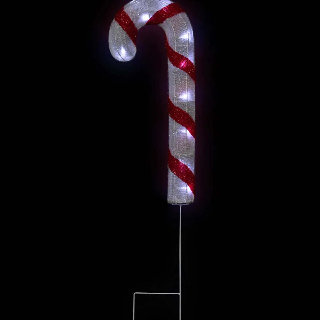 Lighted Candy Cane Christmas Pathway Lawn Stakes - 20" - Set of 3