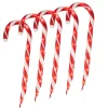 Lighted Candy Cane Outdoor Christmas Pathway Markers - 13.5' White Wire - Set of 10