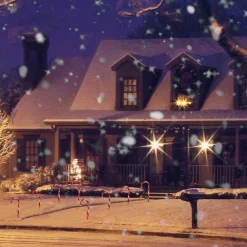 Lighted Candy Cane Outdoor Christmas Pathway Markers - 13.5' White Wire - Set of 10