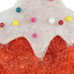 Lighted Candy Covered Sisal Star Christmas Window Decoration - 18