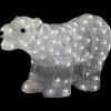 Lighted Commercial Grade Acrylic Polar Bear Outdoor Christmas Decoration - 28" - Pure White LED Lights