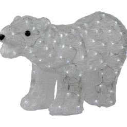 Lighted Commercial Grade Acrylic Polar Bear Outdoor Christmas Decoration - 28