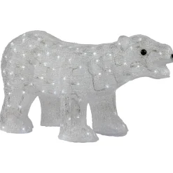 Lighted Commercial Grade Acrylic Polar Bear Outdoor Christmas Decoration - 28