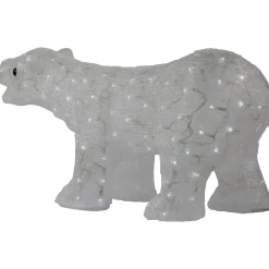 Lighted Commercial Grade Acrylic Polar Bear Outdoor Christmas Decoration - 28