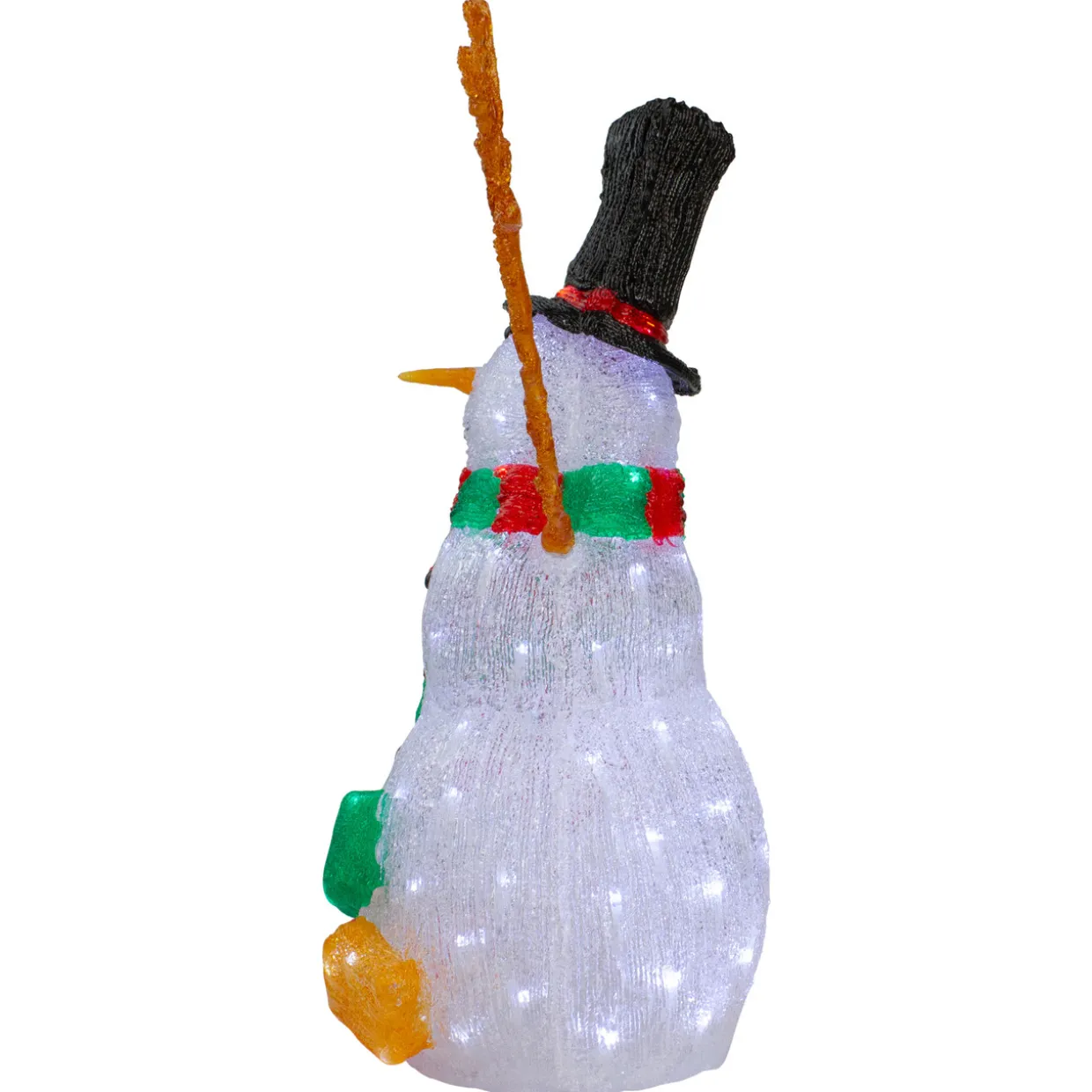 Lighted Commercial Grade Acrylic Snowman Outdoor Christmas Decoration - 23"