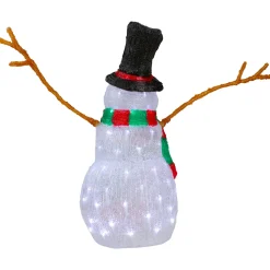 Lighted Commercial Grade Acrylic Snowman Outdoor Christmas Decoration - 23