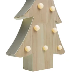 Lighted 3D Wooden Christmas Tree Decoration - 15