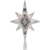 Lighted Faceted Star of Bethlehem Christmas Tree Topper- 13.5" - Clear Lights