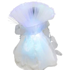 Lighted Fiber Optic African American Angel Christmas Tree Topper - 12